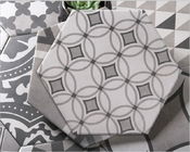 Hexagon Putih Dan Hitam 8'X9.2' Modern Porcelain Tile Matte Selesai