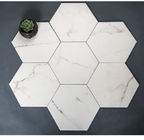 Hexagon Outdoor Indoor 8.8mm 8'X9.2' Ubin Porselen Marmer
