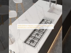 1600x3200mm Marble Look Porcelain Tile dengan Perawatan Mudah dan Tepi Direksi
