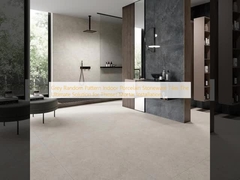 Gray Random Pattern Indoor Porcelain Stoneware Tiles Solusi Utama untuk Pemasangan Mortar Tipis