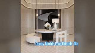 Ubin Porselen Tampilan Marmer Mewah Tahan Lama Perawatan Rendah