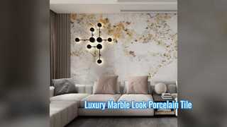 Ubin Porselen Tampilan Marmer Format Besar Mewah 1200x2700