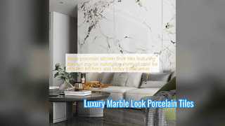 Ubin Porselen Tampilan Marmer Beige untuk Dapur Modern