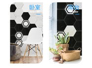 Kecil Hitam Hexagon 8'X9.2' 8.8mm Marmer Terlihat Ubin Porselen
