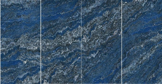 Dry Grain Glaze Sky Blue Slab Tile Untuk Coffee Shop Tahan Asam