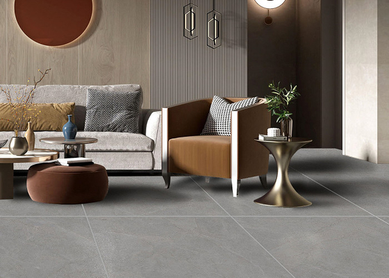 Kecanggihan tinggi daya tahan Porselen Cement Look Tile Di Matt Putih