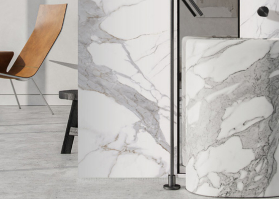 3-Pattern Porcelain Indoor Floor Tiles tahan noda / goresan Perbaikan mudah < 0,5% Penyerapan air