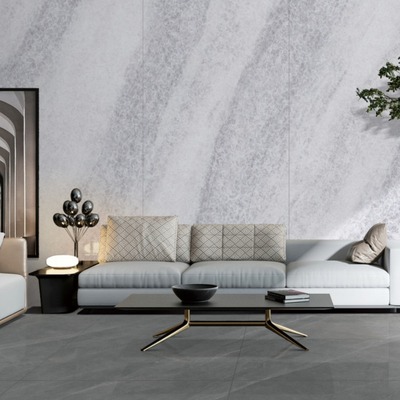 Polished Finish 12mm Traffic Porcelain Tiles tahan goresan