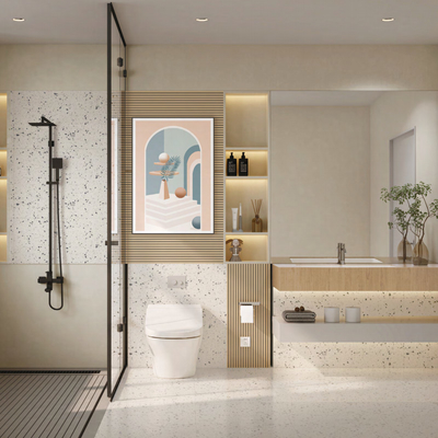 Matt Finish Indoor Porcelain Tiles Resistant Scratch dan noda untuk komersial