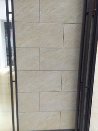 Modern Mengkilap Ubin Porselen Kasar Tahan Asam Kuning Warna Beige