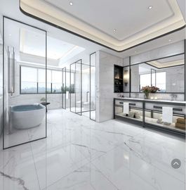 Ukuran Besar Marmer Carrara Terlihat Ubin Keramik 300 * 1200 Mm Dimensi Akurat