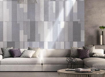 Inkjet Glaze Carpet Ceramic Tile 600x600 Mm Tahan Aus Warna Abu-abu Muda