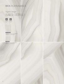 Efek Marmer Dipoles Ubin Lantai Keramik Agate Beige Color 600 * 1200 Mm