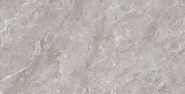 Abu-abu Gloss Marmer Terlihat Ubin Porselen Abu-abu Mengkilap Ukuran Besar 900 * 1800mm