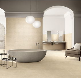 China Matte Finish Modern Porcelain Tile Untuk Rumah 600 * 600mm Cream Color Floor Tile Decoration