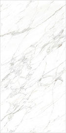 Seluruh Tubuh Lantai Ubin Marmer Putih Italian Carrara Striation Marmer Terlihat Selesai Ubin Porselen1600 * 3200mm