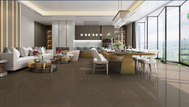 Cina Pabrik Besar Matte Finish Dack Brown 1200x2400mm Silm Slab Tile Porcelain Tiles