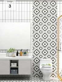 Matte Selesai Kamar Mandi Marmer Tipis Ubin Porselen Modern 12'X12 '