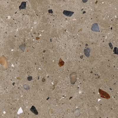 Warna Kekuningan Batu Terrazzo Ubin Porselen Dalam Ruangan Untuk Lantai Paving